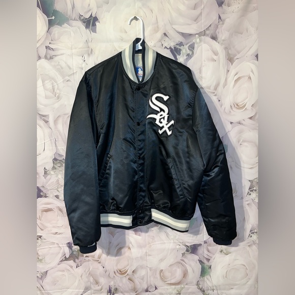 STARTER Other - VINTAGE STARTER CHICAGO WHITE SOX SATIN JACKET IN SIZE Large Made On USA 90s